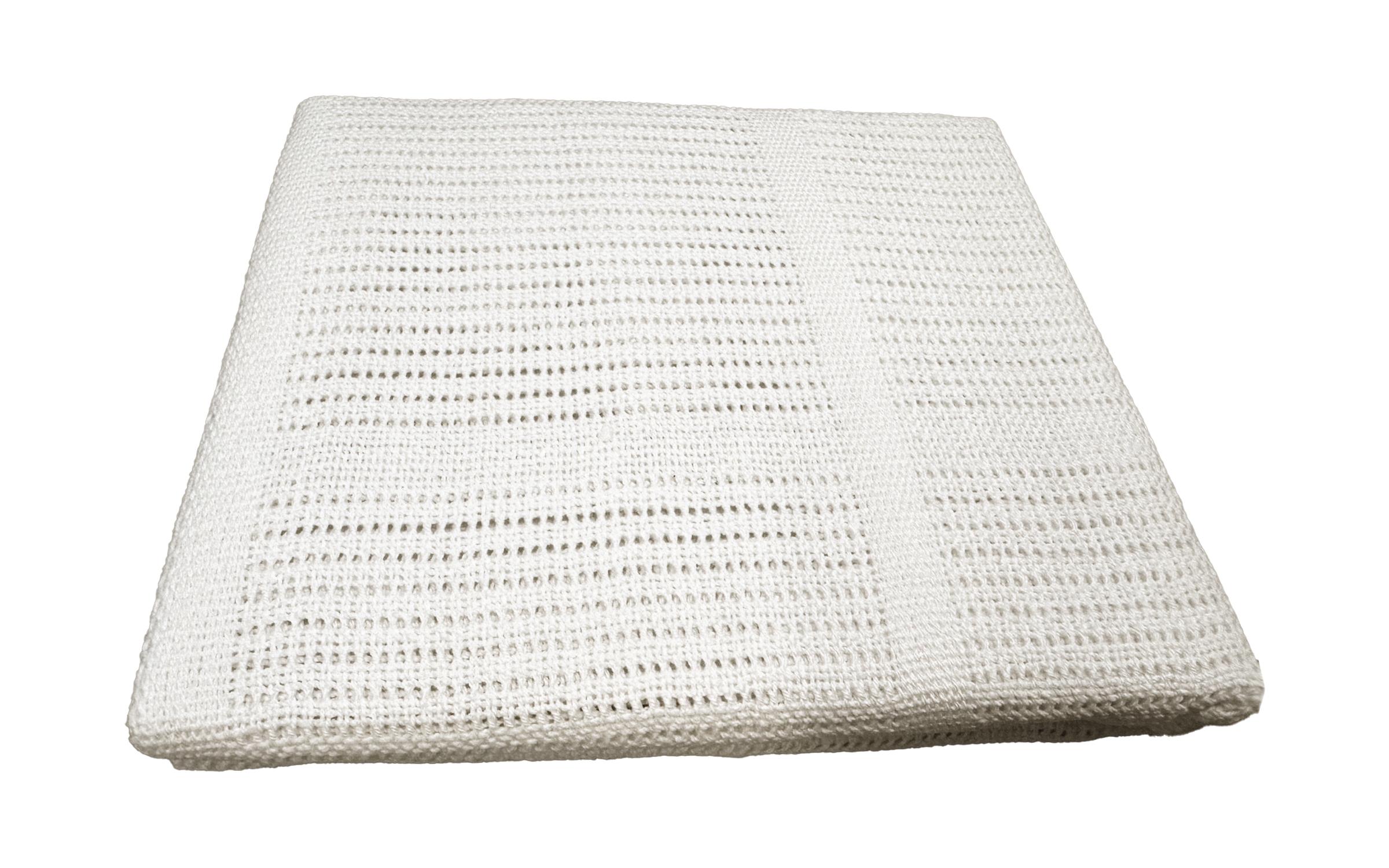 Cotton blanket, white 75/100 cm  3